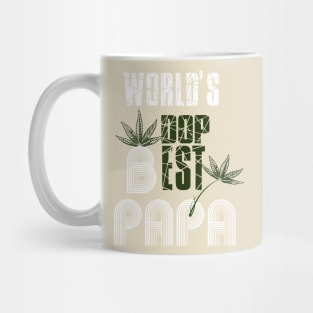 Funny World's dopest Dad - Funny Father's Day cannabis smoker marijuana leaf gift - wake and,stoner 420 gifts Mug